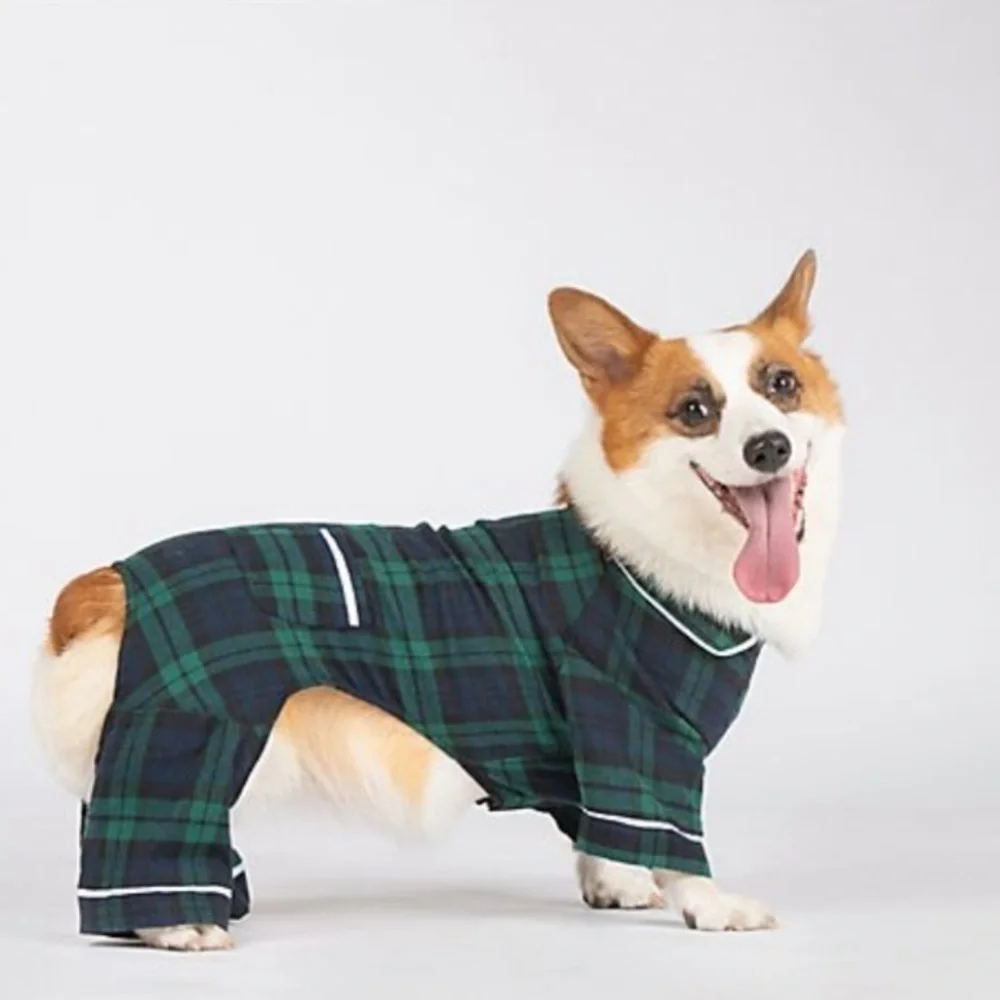 Dog plaid pajamas